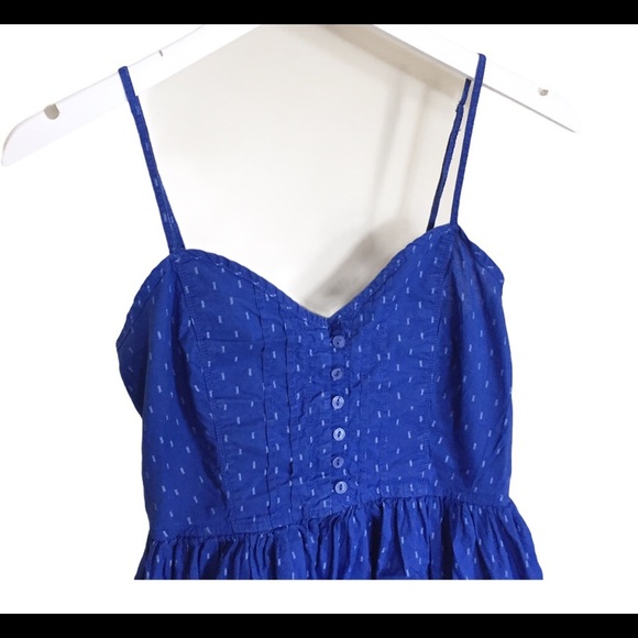 MANGO Casual Aztec Print Skater Dress With Sweetheart Neckline Blue Size Medium - Picture 6 of 10